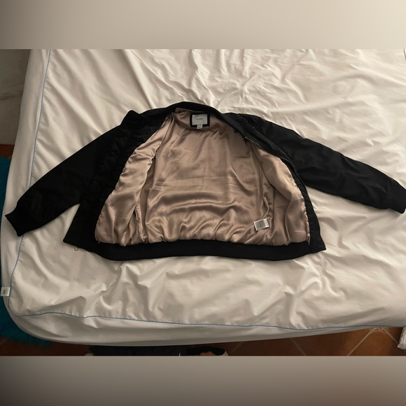 Old Navy black and salmon bomber jacket - Picture 4 of 7